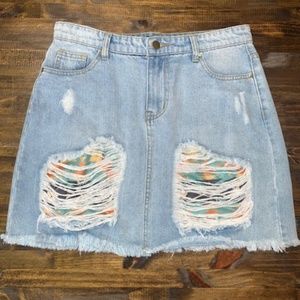Denim Jeans Skirt